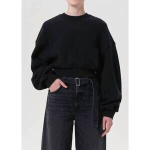 NEW AGOLDE kit long-sleeve sweatshirt in black